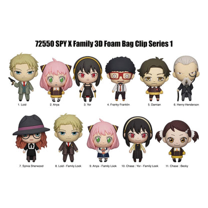 Zaslon Spy x Family 3D Foam Bag Clips Series 1 (24)