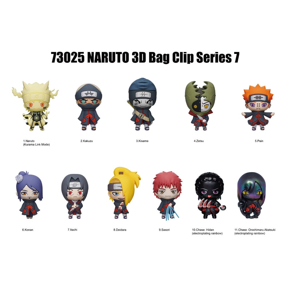 Clips para bolsas de espuma 3D Naruto Serie 7 Display (24)