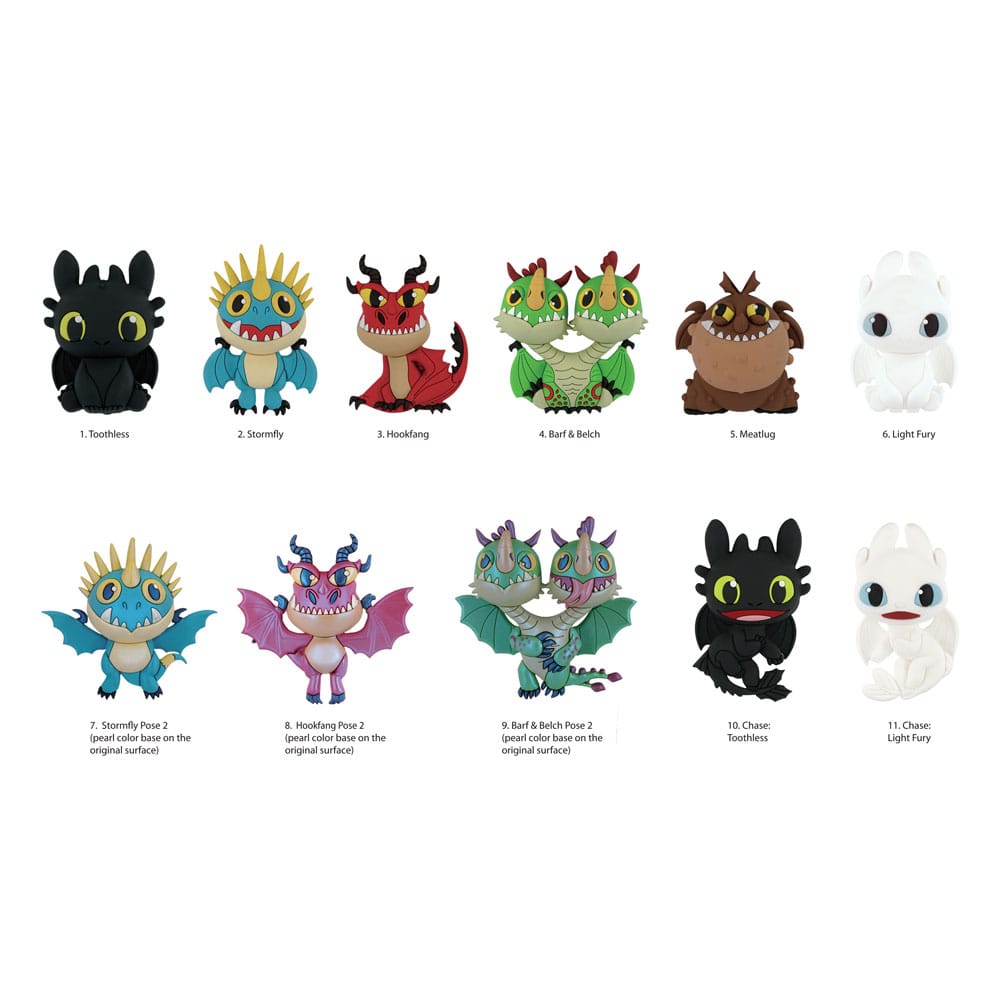 So trainieren Sie Ihren Drachen 3D PVC -Bag Clips Series 1 Display (24)
