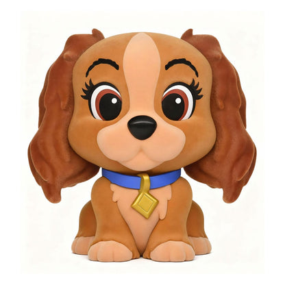 Lady and the Tramp Figurale Bank Lady (mit spezieller Beflockung) 20 cm