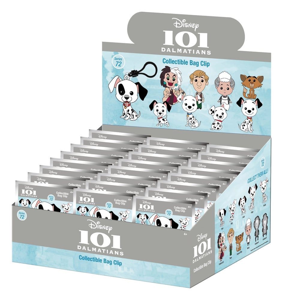 Hundertundein Dalmatiner 3D-Taschenclips aus Schaumstoff, Serie 72, Display (24)