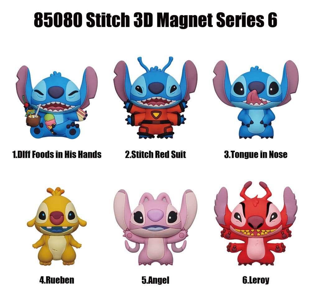 Lilo & Stitch 3D-Magnete Stitch Series 6 Blind Pack Display (12)