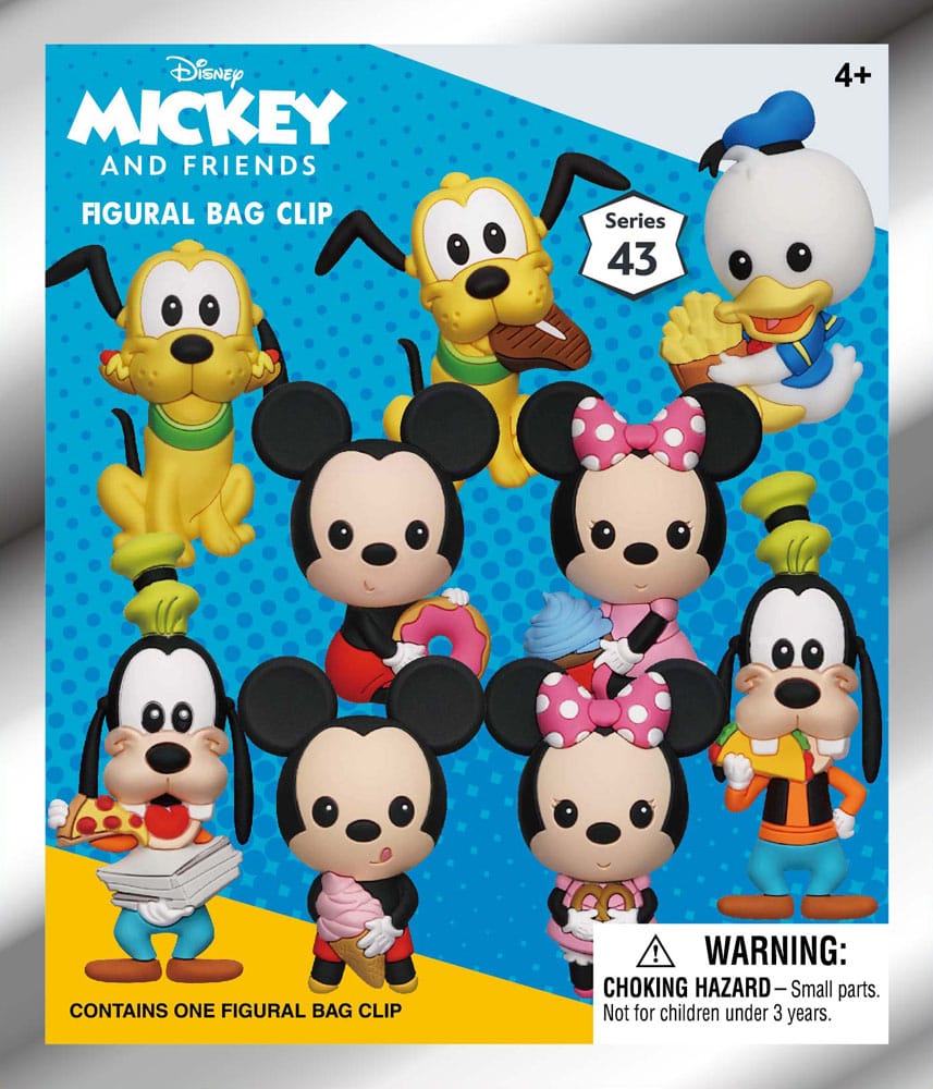 Mickey & Friends Clips para bolsas de PVC 3D Mickey & Friends con comida Serie 43 Display (24)