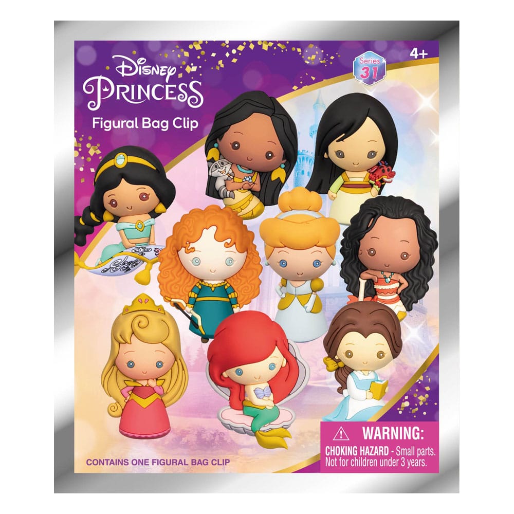 Disney 3D PVC Bag Clips Ultimate Princess Series 31 Display (24)