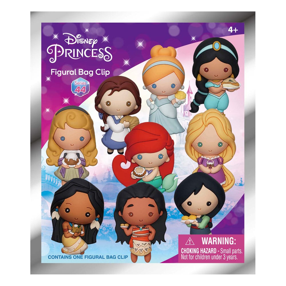 Disney 3D PVC Bag Clips Princess with Food Serie 44 Display (24)