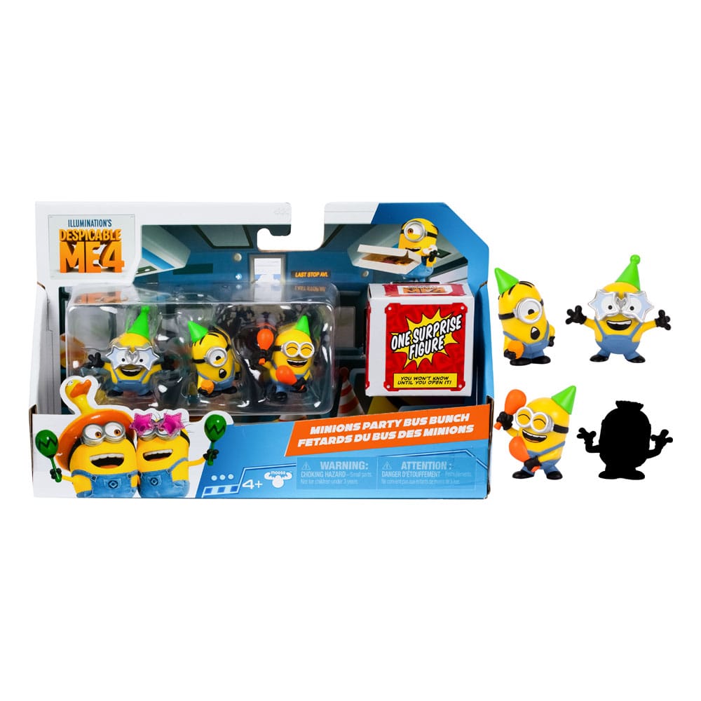 Despicable Me 4 Figure 4-Pack Party Bus 5 cm