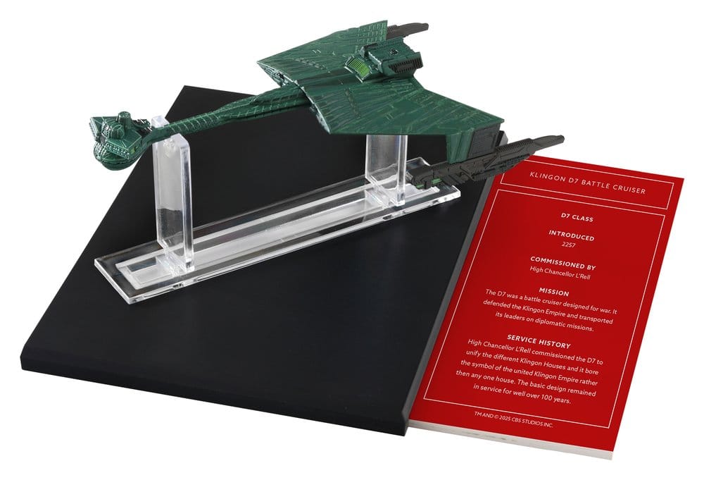 Star Trek Library: Klingonischer D7-Schlachtkreuzer aus Druckguss, 10 cm