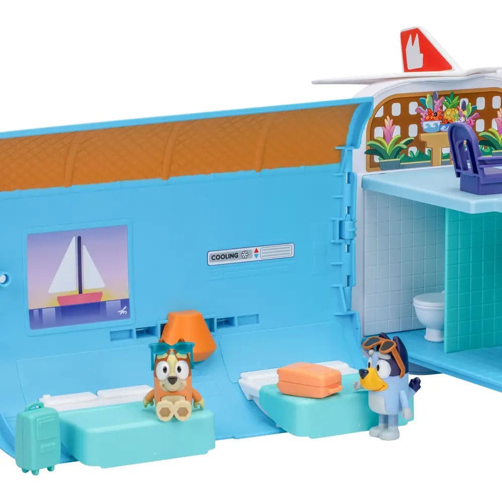 Set da gioco con mini figure Bluey Set 3 in 1 per le vacanze Bluey