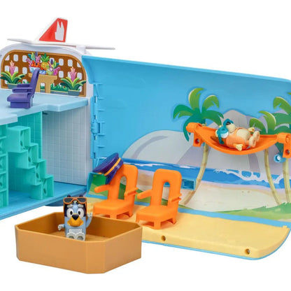 Set da gioco con mini figure Bluey Set 3 in 1 per le vacanze Bluey