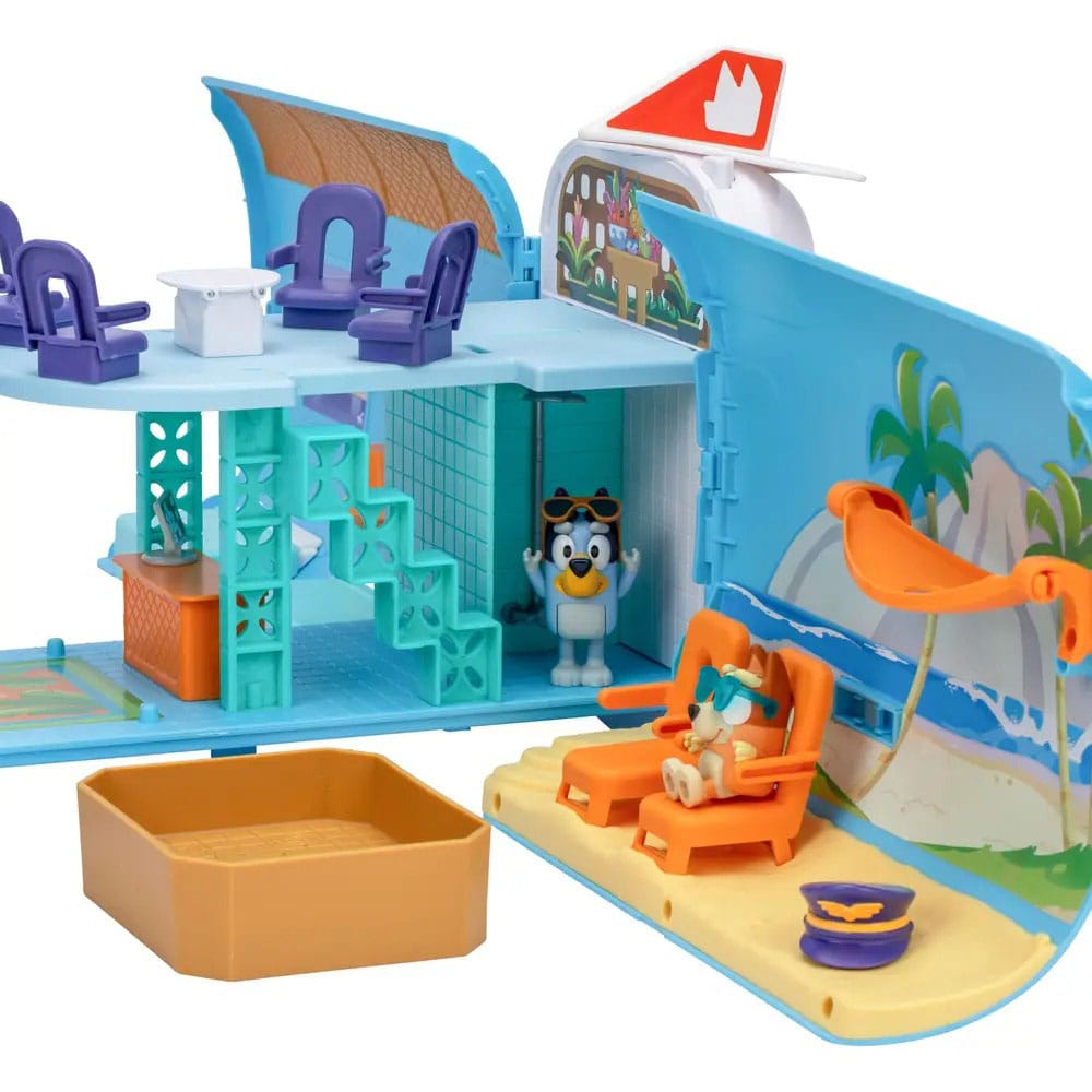 Set da gioco con mini figure Bluey Set 3 in 1 per le vacanze Bluey
