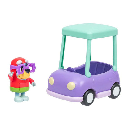Bluey Mini Figür Oyun Seti Janet ve Büyükanne Arabası
