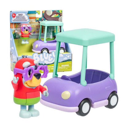 Bluey Mini Figür Oyun Seti Janet ve Büyükanne Arabası