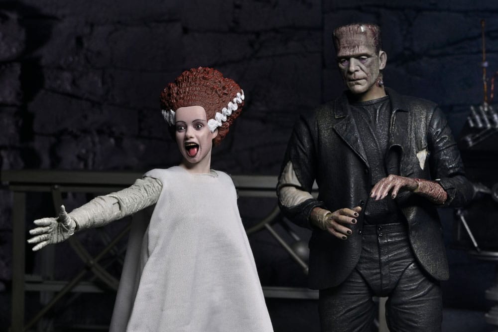 Universal Monsters Actionfiguren 2er-Pack Braut von Frankenstein 90. Jahrestag Das Monster und sein Gefährte 18 cm
