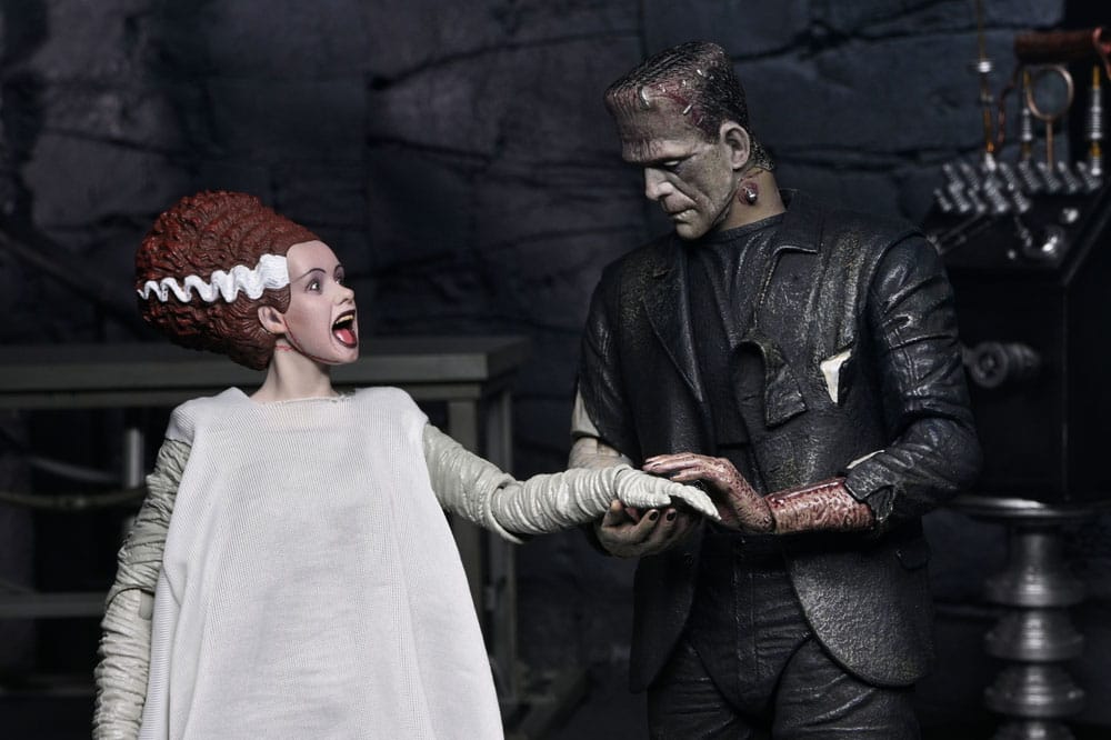 Universal Monsters Actionfiguren 2er-Pack Braut von Frankenstein 90. Jahrestag Das Monster und sein Gefährte 18 cm