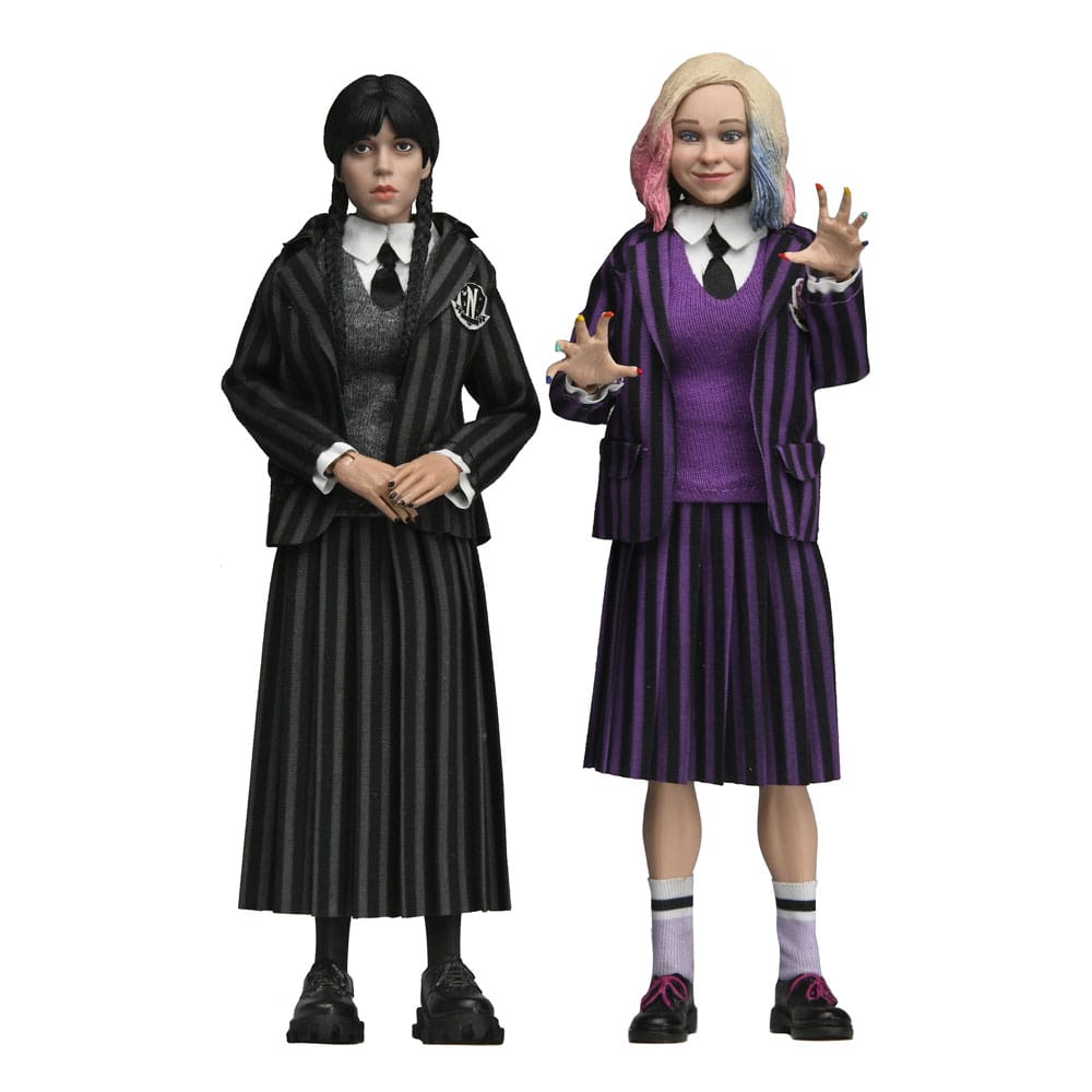Woensdag-actiefiguren 2-pack Wednesday Addams (Nevermore Uniform) en Enid 20 cm