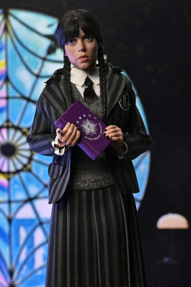 Pack de 2 figurines Wednesday Action Wednesday Addams (Nevermore Uniform) et Enid 20 cm