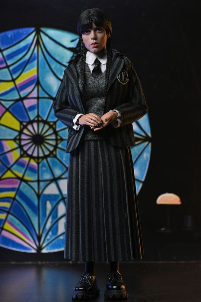 Pack de 2 figurines Wednesday Action Wednesday Addams (Nevermore Uniform) et Enid 20 cm