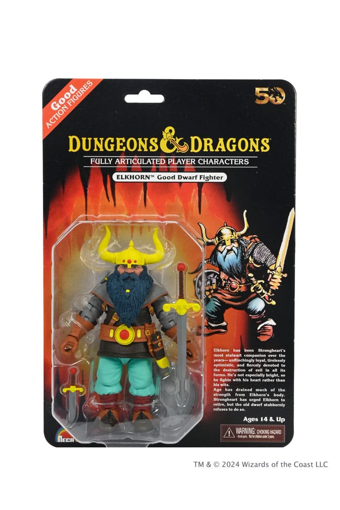 Dungeons and Dragons Scale Action Figura 50 aniversario Elkhorn en una tarjeta de ampolla 18 cm