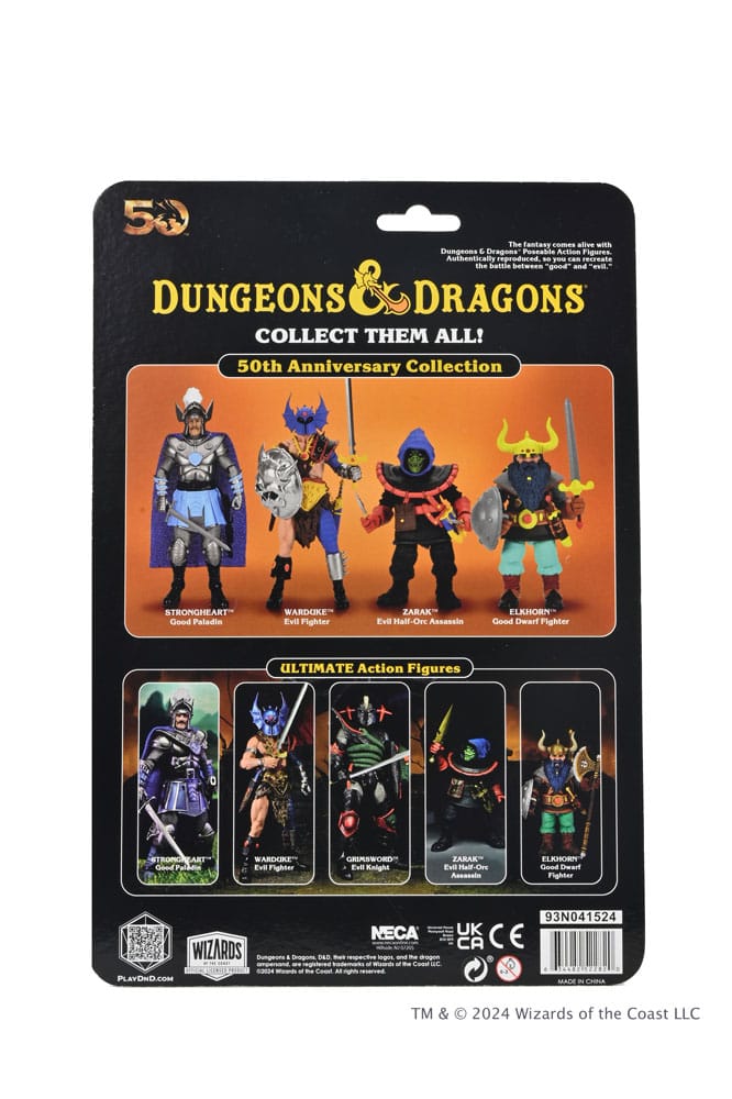 Dungeons and Dragons Scale Action Figura 50 aniversario Elkhorn en una tarjeta de ampolla 18 cm