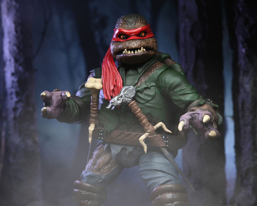 Universal Monsters x Teenage Mutant Ninja Turtles aksiyon figürü Wolfman olarak Ultimate Raphael 18 cm