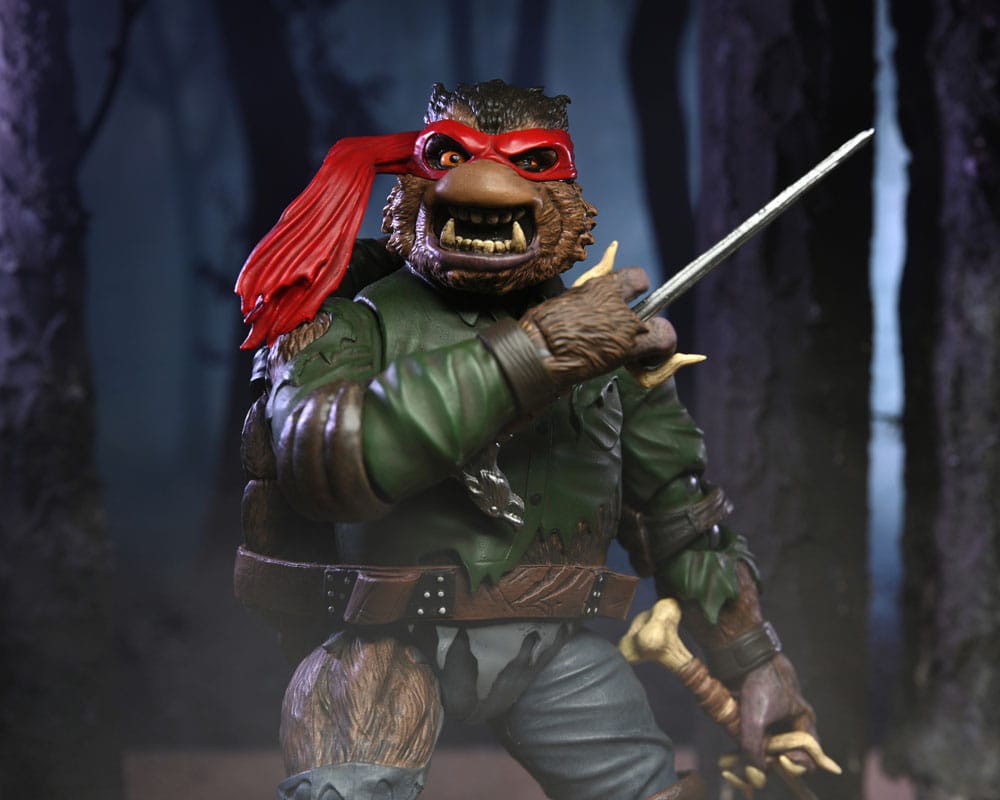 Universal Monsters x Teenage Mutant Ninja Turtles aksiyon figürü Wolfman olarak Ultimate Raphael 18 cm
