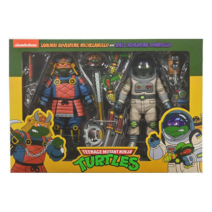Teenage Mutant Ninja Turtles (Karikatür) Aksiyon Şekil 2 Paket Uzay Macerası ve Samurai Kaplumbağalar 18 cm