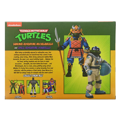 Teenage Mutant Ninja Turtles (Karikatür) Aksiyon Şekil 2 Paket Uzay Macerası ve Samurai Kaplumbağalar 18 cm
