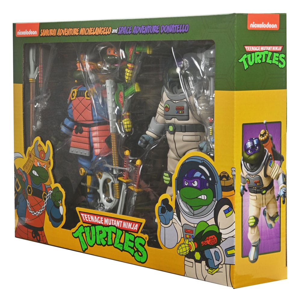 Teenage Mutant Ninja Turtles (Karikatür) Aksiyon Şekil 2 Paket Uzay Macerası ve Samurai Kaplumbağalar 18 cm