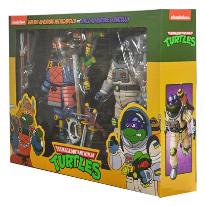 Teenage Mutant Ninja Turtles (Karikatür) Aksiyon Şekil 2 Paket Uzay Macerası ve Samurai Kaplumbağalar 18 cm
