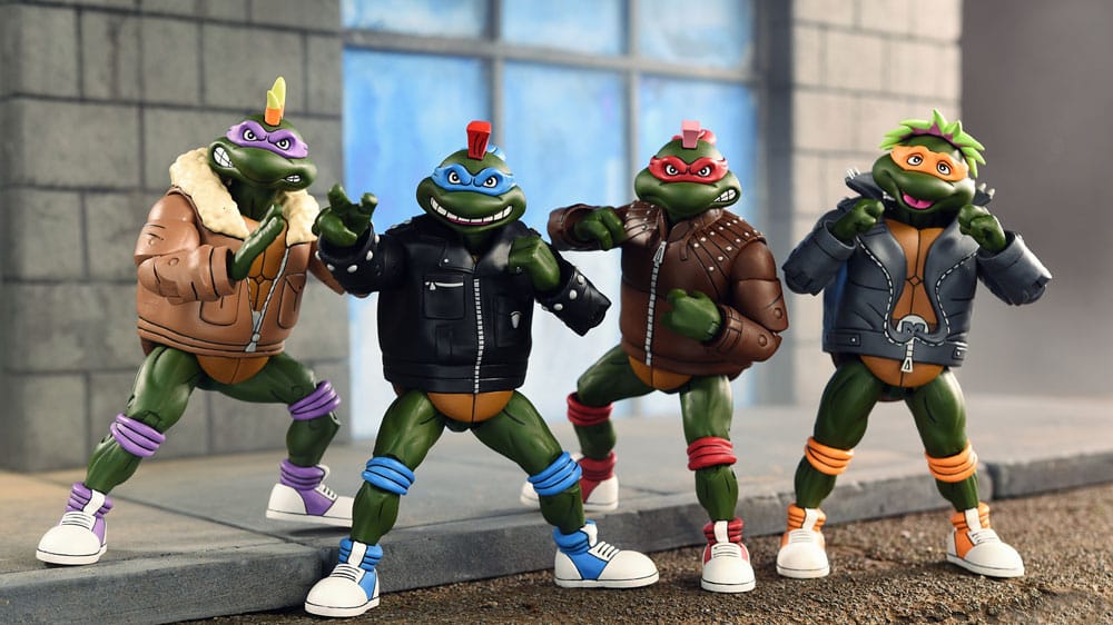 Teenage Mutant Ninja Turtles (Karikatür) Aksiyon Figürleri 4 Pack Punk Turtles 18 cm