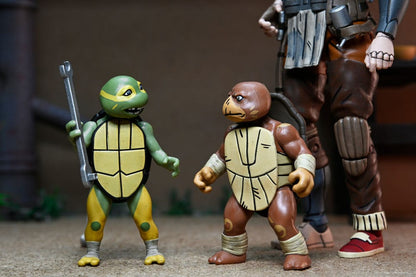 Figura de acción de Las Tortugas Ninja (The Last Ronin The Lost Years) Grammy April con Baby Yi y Moja 18 cm