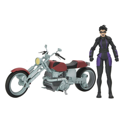 Teenage Mutant Ninja Turtles (The Last Ronin The Lost Years) Actiefiguur Casey Marie met Last Ronin Motorcycle 18 cm