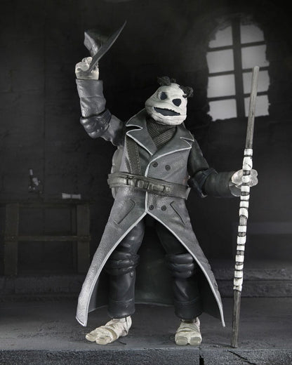 Evrensel Canavarlar X Teenage Mutant Ninja Turtles Aksiyon Figürleri 4 Pack Turtles Siyah Beyaz 18 cm