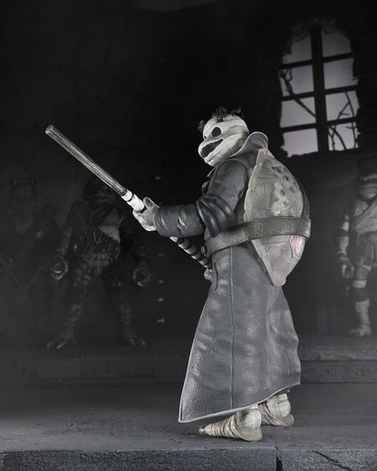 Evrensel Canavarlar X Teenage Mutant Ninja Turtles Aksiyon Figürleri 4 Pack Turtles Siyah Beyaz 18 cm