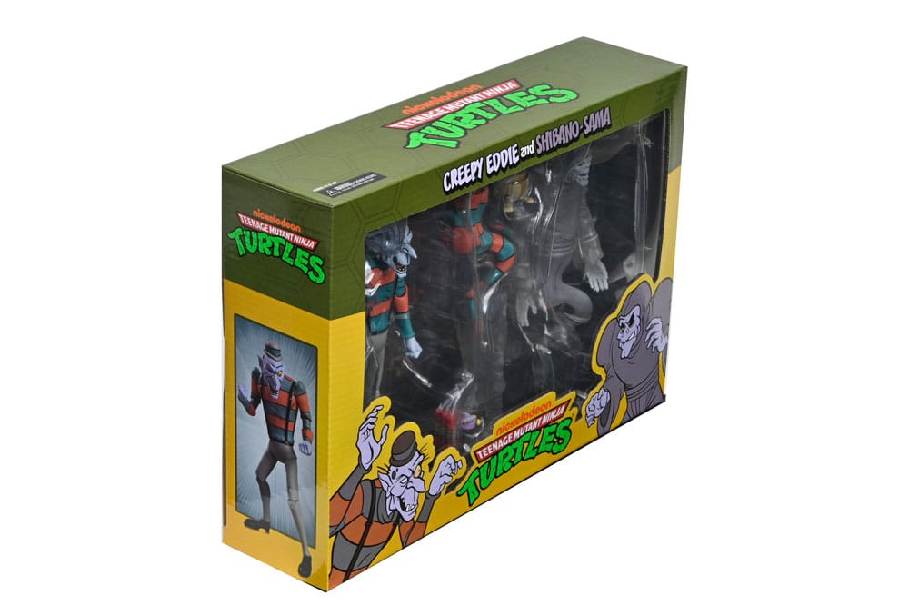 Teenage Mutant Ninja Turtles: Cumartesi Sabahı Maceraları Aksiyon Figürü 2'li Paket Ürpertici Eddie ve Shibano-Sama 17 cm