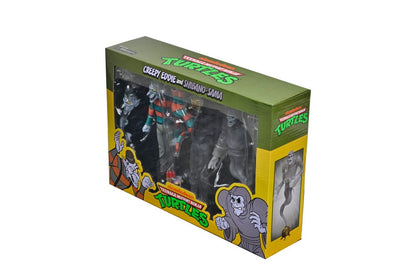 Teenage Mutant Ninja Turtles: Cumartesi Sabahı Maceraları Aksiyon Figürü 2'li Paket Ürpertici Eddie ve Shibano-Sama 17 cm