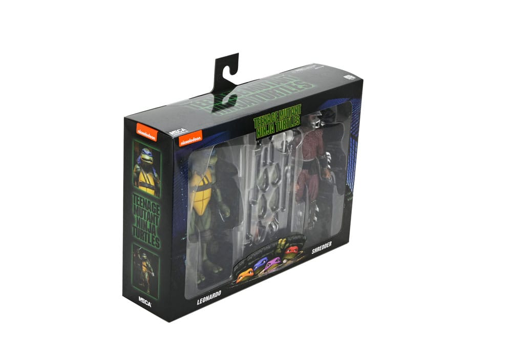 Teenage Mutant Ninja Turtles (film del 1990) Action Figure sul tetto Battle Shredder vs Leo 18 cm