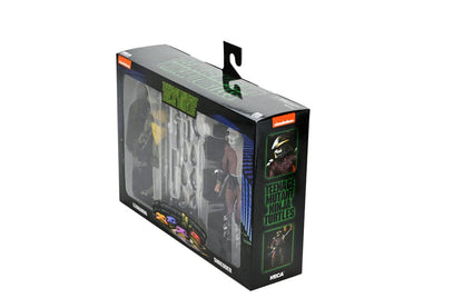 Teenage Mutant Ninja Turtles (film del 1990) Action Figure sul tetto Battle Shredder vs Leo 18 cm