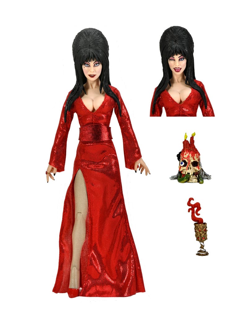 Elvira, Mistress of the Dark Clothed Action Figure Red, Fright, and Boo 20 cm