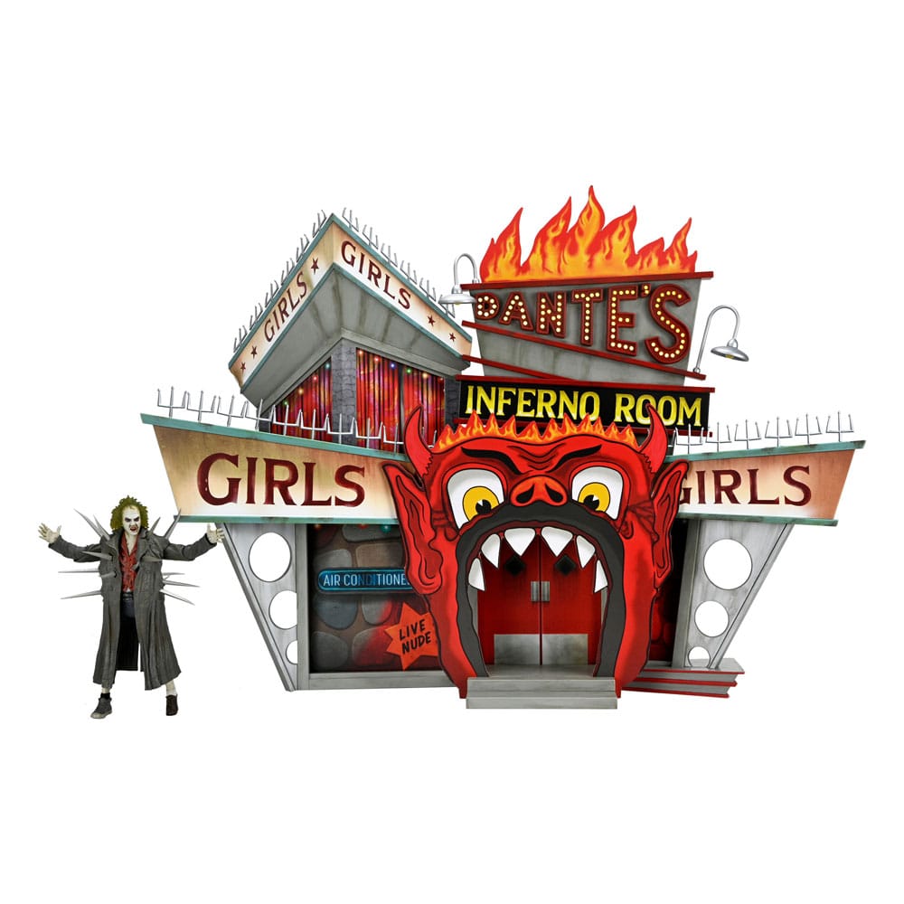 Beetlejuice (1988) Diorama Trenchcoat met spikes Inferno Room Deluxe Set