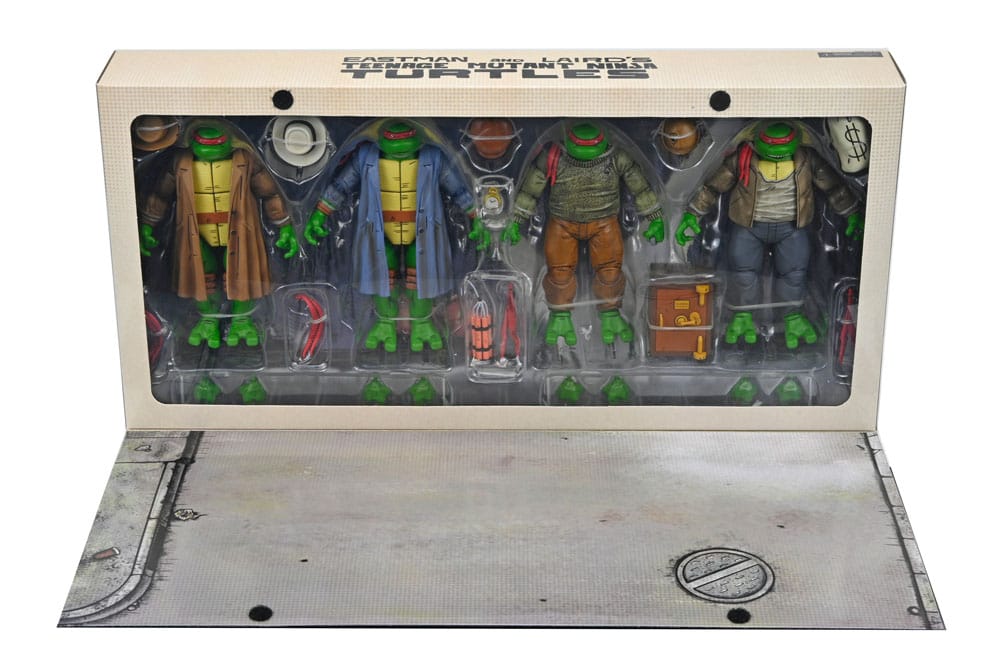 Teenage Mutant Ninja Turtles Lot de 4 figurines Gangster Turtles 18 cm
