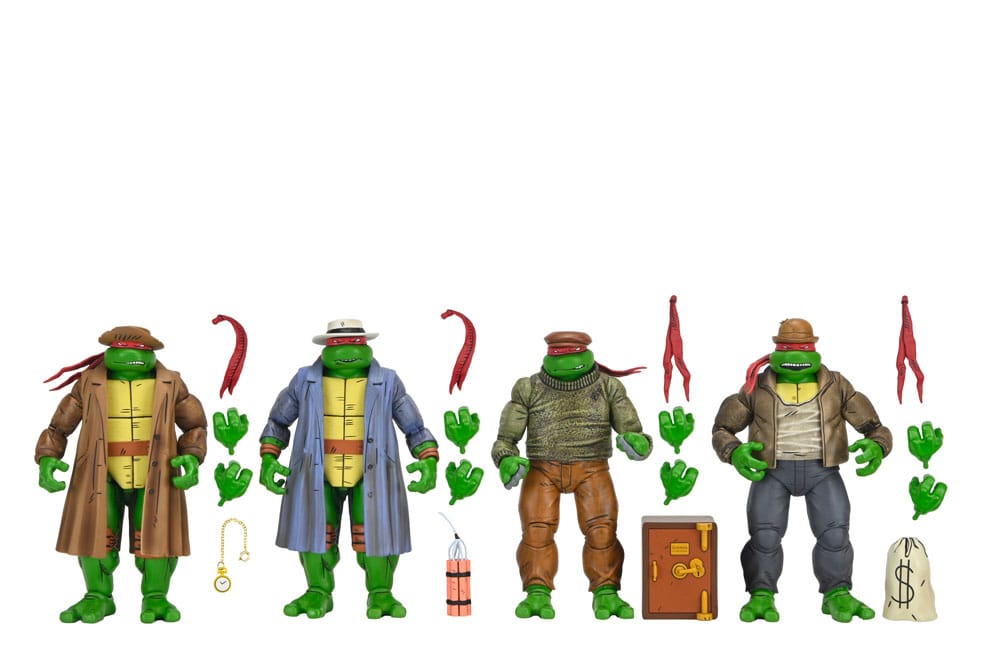 Teenage Mutant Ninja Turtles Aksiyon Figürü 4'lü Paket Gangster Turtles 18 cm