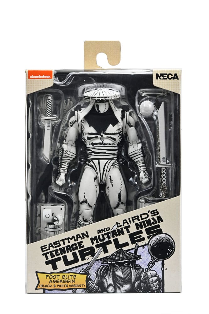 Teenage Mutant Ninja Turtles Actiefiguur Foot Assassin Zwart en Wit 18 cm