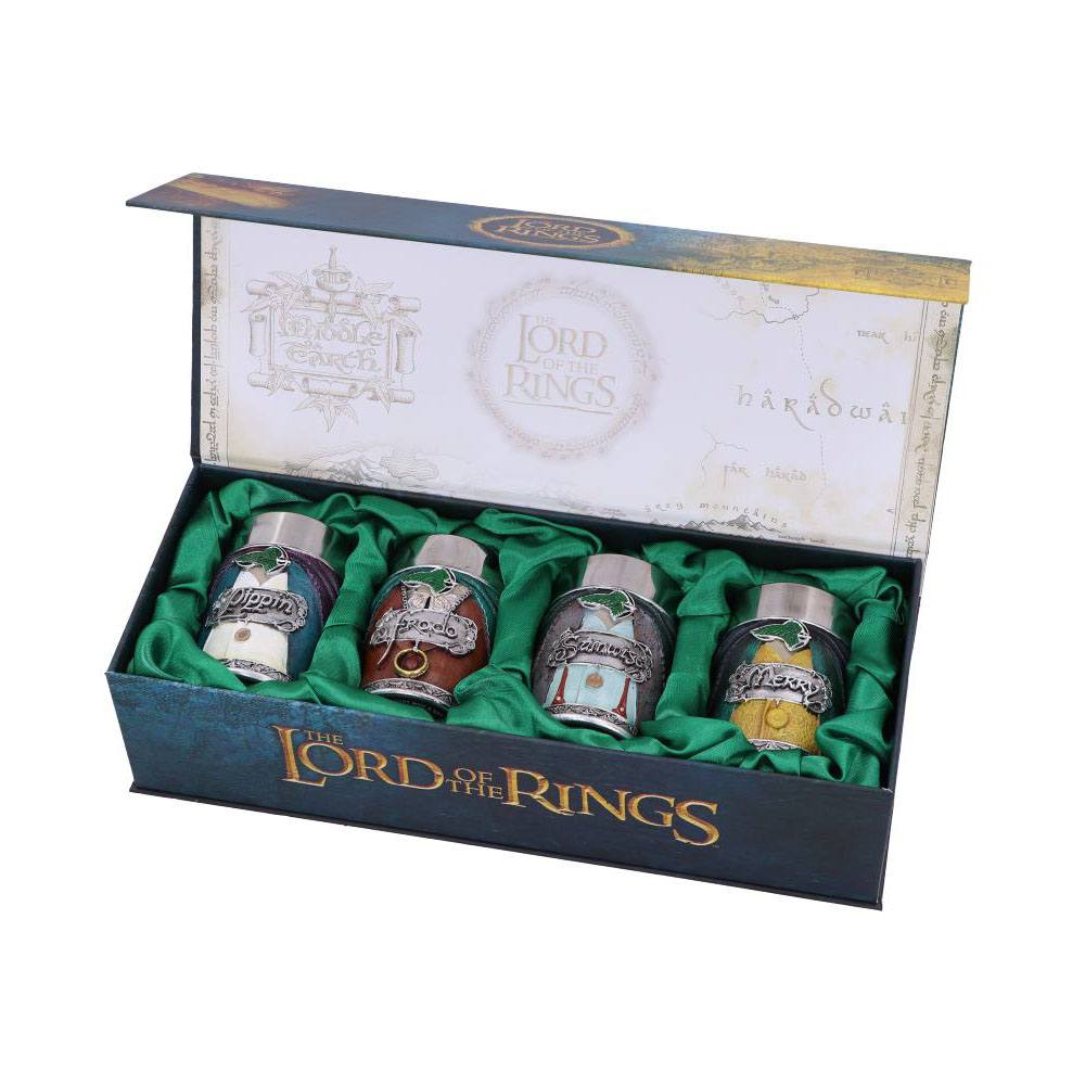 Lord of the Rings Shotglass 4-Pack-Hobbits