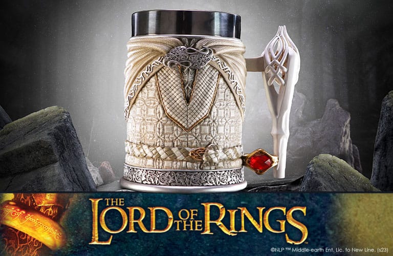 Lord des Anneaux Tankard Gandalf le blanc 15 cm