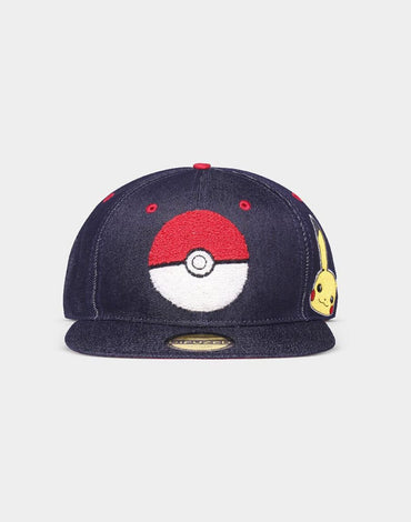 Pokemon Denim Snapback Cap Logo