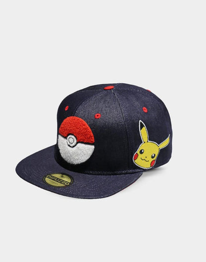 Pokemon Denim Snapback Cap Logo