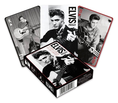 Cartes à jouer Elvis Presley en noir et blanc