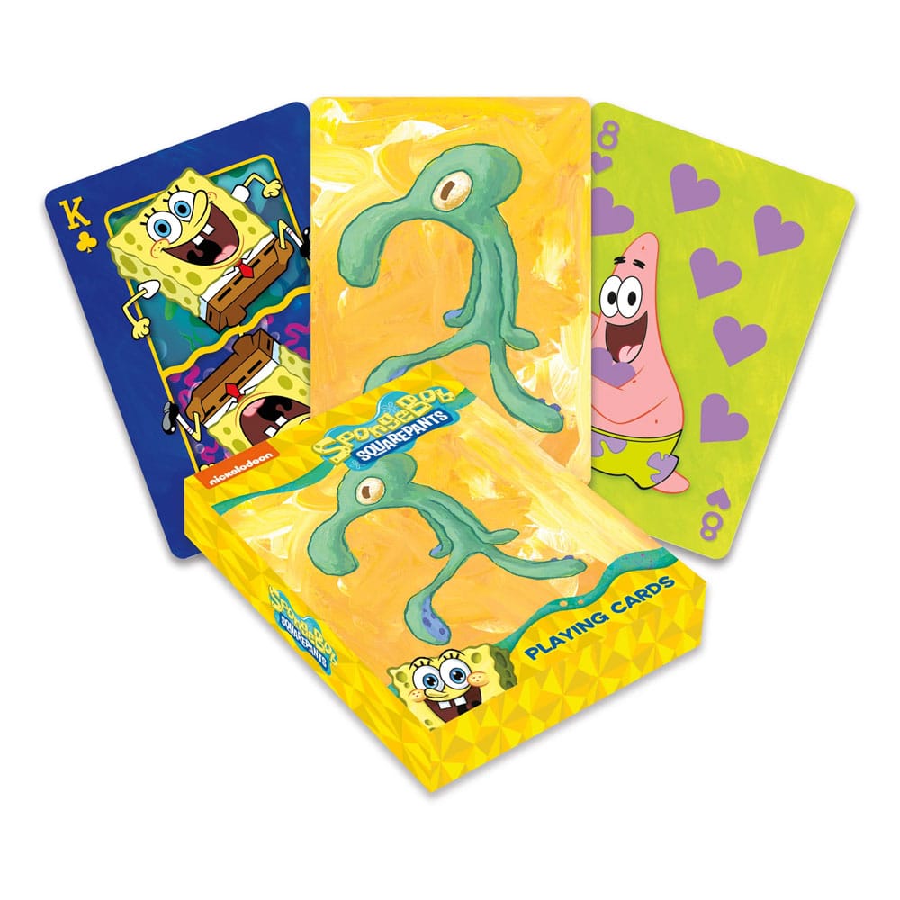 Spongebob à jouer aux cartes audacieuses et impétueuses