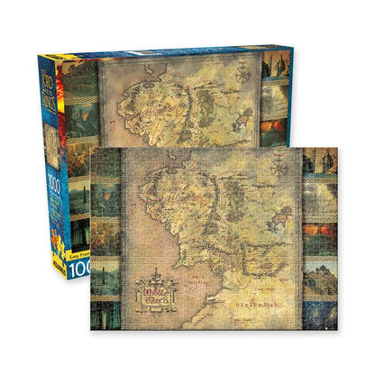 Lord of the Rings Jigsaw Puzzle Map (1000 stykker)